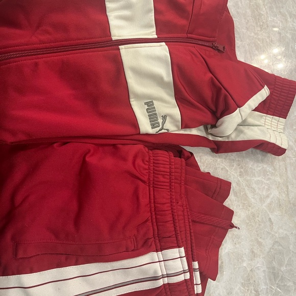 Puma Bold Red and Cream Tracksuit - Picture 1 of 6